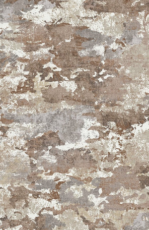 English Elm SPHINX Machine-Washable 30"x46" Indoor Outdoor Non-Slip Low-Pile Accent Rug Cream/Brown Durable B186P261386