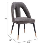 Artus Dining Chair Gray 110003 Zuo Modern