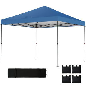 English Elm Pop up Canopy Tent with Steel Frame Upf30 Oxford Roof for Outdoor Events and Tailgates Dark Blue T3971P466947