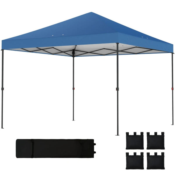 English Elm Pop up Canopy Tent with Steel Frame Upf30 Oxford Roof for Outdoor Events and Tailgates Dark Blue T3971P466947