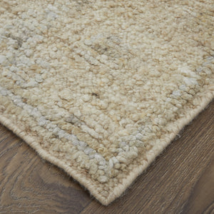 Feizy Rugs Grafton Hand-knotted Wool Rug - Luxurious Floral Design With Rich Afghan Heritage For Any Space Tan,Gray,Ivory Wool Gft69f8fbrn000f99