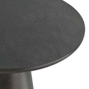 English Elm Gloria Cast Aluminum Side Table in Graphite Finish — Handcrafted, Textured 19" Round Top, Versatile Decor Piece B136P239041