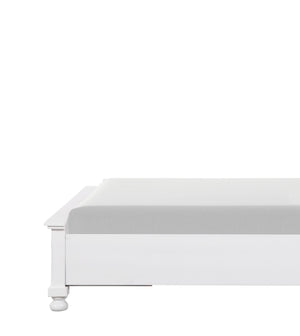 English Elm Meade Full Bed With Built-In Storage - Modern White Design, Solid Wood Construction & Quality Finish B078S00567