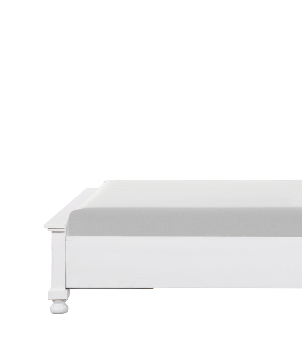 English Elm Meade Full Bed With Built-In Storage - Modern White Design, Solid Wood Construction & Quality Finish B078S00567