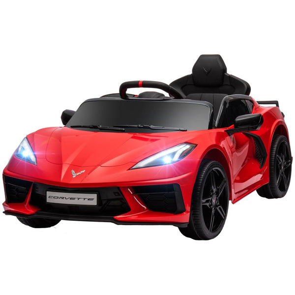 English Elm Qaba Licensed Corvette 12v Kids Ride on Car with Remote Suspension and Safety Harness W2225P217169