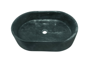 English Elm Green Natural Marble Vessel Sink - Polished Elegance For A Luxurious Bathroom Oasis, 23.6X15.7 Inches W1696P333275
