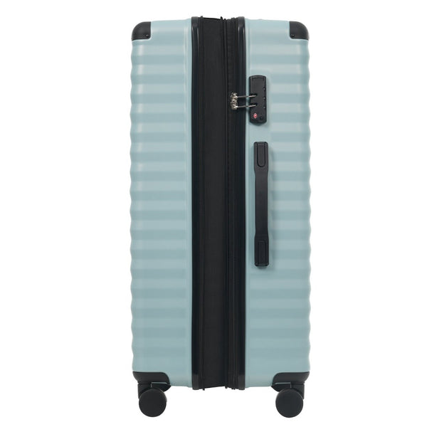 English Elm Luggage 5 Piece Abs Hardshell Travel Set with Usb Port Spinner Wheels and Tsa Lock Light Blue N732P265290N