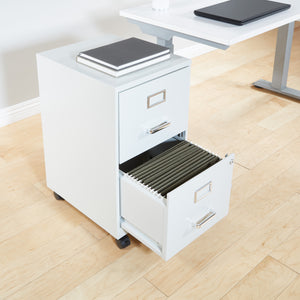 OSP Home Furnishings Metal File Cabinet Grey