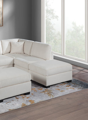 English Elm Contemporary 3-Piece Sectional Sofa Set in Ash Black Corduroy with RAF/LAF Chaise, Tufted Seats, Pillows - Stylish Low-Profile Design Beige 34 L x 26 W x 45 H B011S01768