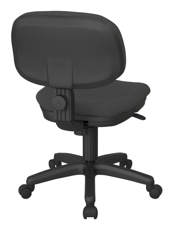 OSP Home Furnishings Basic Task Chair with Pneumatic Height Adjustment Ergonomic Swivel Seat for Home Office Grey SC117-226