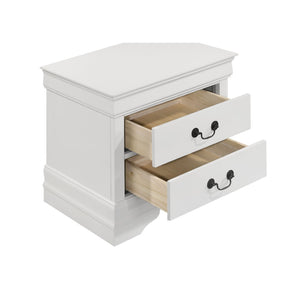 English Elm Mckee Queen Bedroom Set White Panel Bed Dresser Nightstand Mirror Four Piece Suite B062S01793