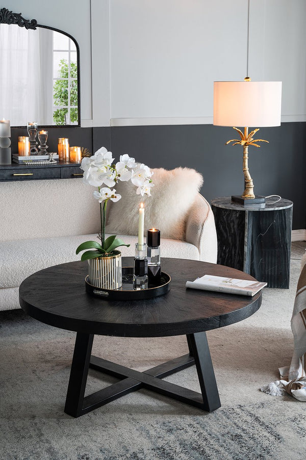 English Elm 2.4X2.4X9.4" Black And Clear Tealight Candle Holder Set – Modern Ambiance For Home & Events, 6Ea/Ctn W2078P390745