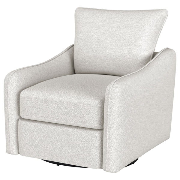 English Elm Nikko Upholstered Swivel Glider Chair in Vanilla — Cozy Farmhouse Comfort, Smooth 360° Motion, Plush Seating B062P353405