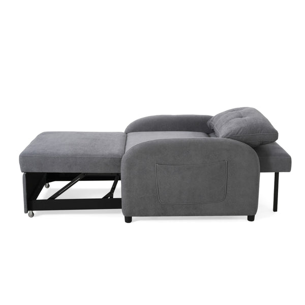 English Elm Christopher Knight Home® - (Old 3-in-1 Convertible Sleeper Sofa Bed with Pillow & Pocket, Compact Loveseat with Pull-Out Bed and Wheels Grey N765P34284849G