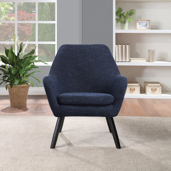 OSP Home Furnishings Della Mid-Century Chair Dark Navy