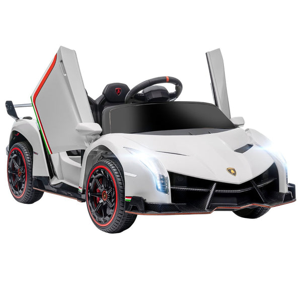 English Elm Aosom Lamborghini Veneno 12v Kids Ride on Car with Butterfly Doors and Remote W2225P217166
