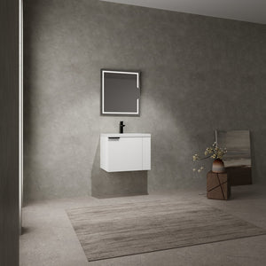 English Elm 24" Modern Bathroom Vanity Sink Combo - Stylish White Oak Cabinet With Soft-Close Doors & Storage W1972P204943