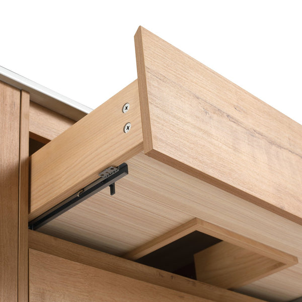 English Elm 36" Wall Mounting Bathroom Vanity with Soft-Close 2/3 Drawers, Adjustable Side Shelf, Water-Resistant Finish W999P168519
