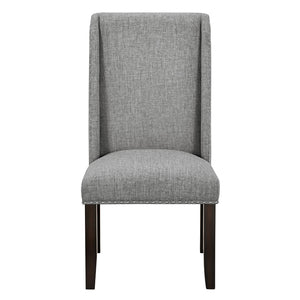 English Elm Zoii Grey Upholstered Dining Chair With Nailhead Trim