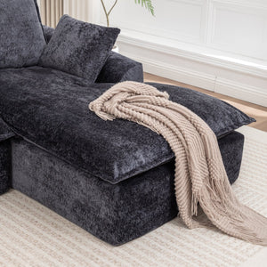 English Elm 103" Cloud Sectional Couch – L-Shape Chaise, Modern Boneless Modular Sofa For Cozy Living Spaces W1170S00041