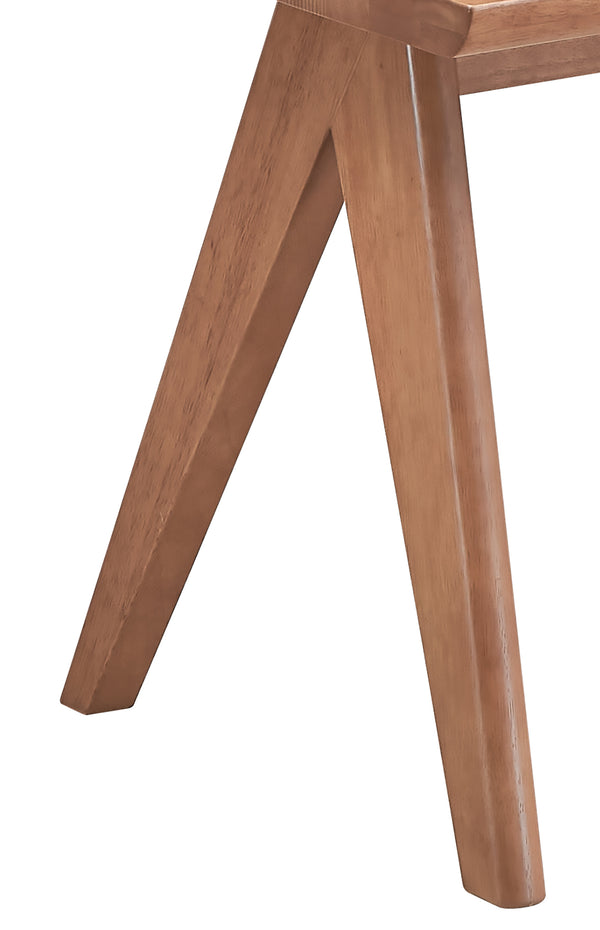 English Elm Natural Accent Table with Rustic Rubberwood Finish, Sturdy Legs, Versatile Rectangular Surface for Home Decor B062P209121