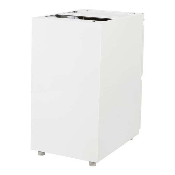 OSP Home Furnishings 22" Under Desk Pedestal with Locking Drawers Ball Bearing Slides and Adjustable Glides PTO22FF-WH