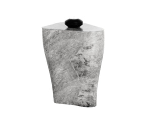 Sunpan Dali End Table - Elegant Grey Marble Finish with Unique Curvy Design for Stylish Indoor Spaces Small - 15.75W x 11.75D x 17.75H