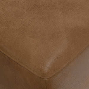 English Elm Rex Left Sectional Sofa With Ottoman – Modern Comfort, Handcrafted Quality, Caramel Brown Leather Design B136P199201-GIGA