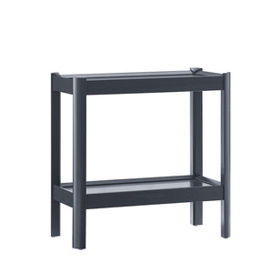 English Elm Yonda Matte Black Nightstand with 2 Raised-Edge Shelves, Solid Poplar & MDF, Rounded Corners, Floor-Glide Protection B050P376965