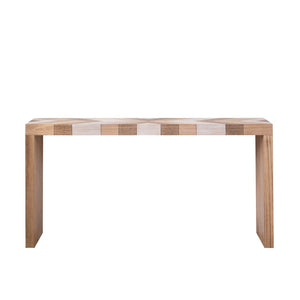 English Elm Modern Chevron Wood Console Table 62 Inch Entryway Sofa Accent for Any Room W2729P356958