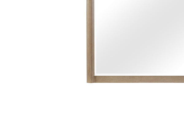 English Elm Queen Sand Canopy Bedroom Set with USB Nightstand, Cedar/Felt Drawers, Metal Accents & Mirror B2699S00058