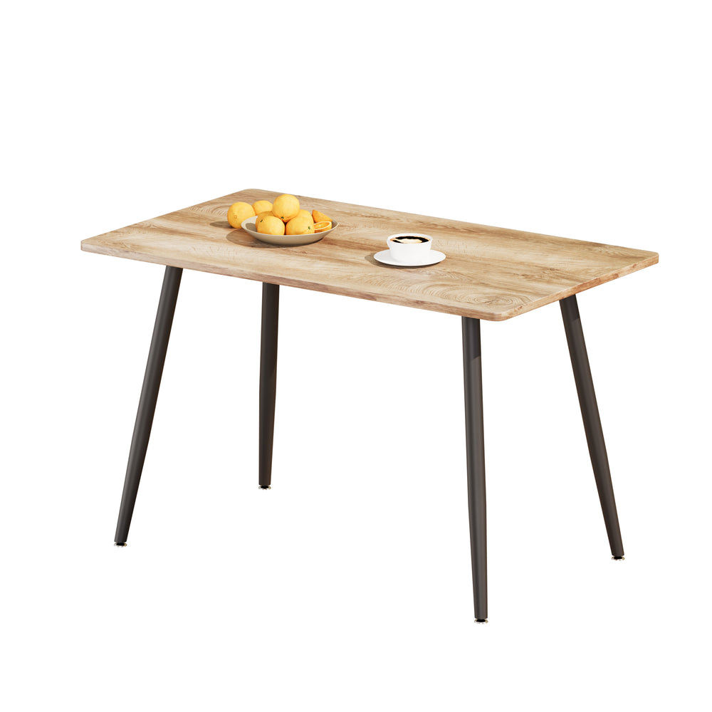 English Elm 47" Modern Minimalist Dining Table With Light Green Chairs, Compact Office Desk For Small Spaces W2189S00767