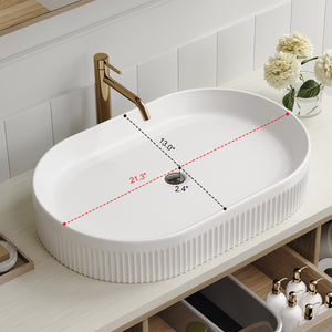 English Elm Modern 38.2" Wall-Mounted Bathroom Vanity With Oval Sink, Floating Design, Soft-Close Drawers & Storage W3136S00012