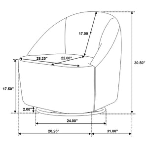 English Elm Denali Mustard Yellow Upholstered Swivel Chair - Modern Barrel Back Accent Seat, Cozy Stylish Comfort B062P353267