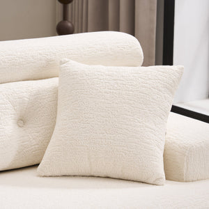 English Elm LY-022 Antique White Convertible Chaise Sectional Sofa — Chesterfield-Inspired L-Shape, No-Assembly, 30D High-Density Comfort W2231S00024