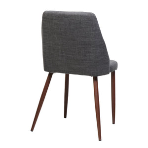 English Elm Christopher Knight Home® - DINING Elegant Modern Fabric Side Chair with Wood-Finish Iron Legs, Durable Craftsmanship for Home Dining LIGHT GREY 60912.00