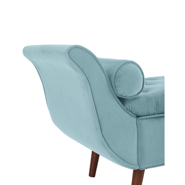 English Elm Vintage Velvet Tufted Storage Bench Mid Century Button Seat Entryway Bedroom Footstool Blue+Multi W2795P428687