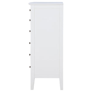 English Elm Talia Eight Drawer Chest with Rattan Fronts and Felt Lined Coastal Bedroom Storage B062P440322