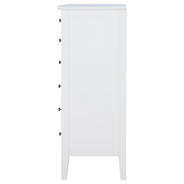 English Elm Talia Eight Drawer Chest with Rattan Fronts and Felt Lined Coastal Bedroom Storage B062P440322