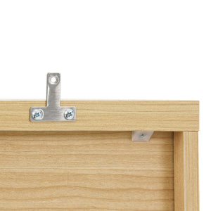 English Elm 6 Drawer Storage Cabinet Natural - 6-Drawer Wide Dresser with Wavy Panel, Handless Modern Organizer for Bedroom W409P263831