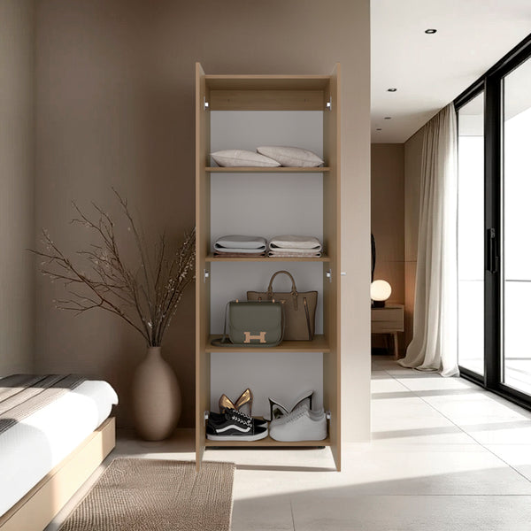 English Elm Soham Eco Closet System Macadamia Beige - Durable Engineered Wood Storage for Clothes, Shoes, Linens B092P360640