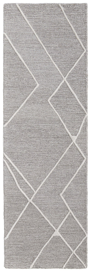 Feizy Rugs Euclid Hand-tufted Wool Rug - Stunning Abstract Design In Natural Undyed Pile For Elegant Spaces Taupe,Ivory,Gray Wool T11t8004gryivyi68