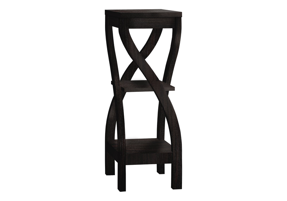 English Elm Accent Three-Tier Accent Table with Six Open Display Shelves for Living Room, Bedroom, Modern Design Espresso 36 L x 17 W x 4 H B2710P219054