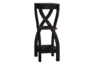 English Elm Accent Three-Tier Accent Table with Six Open Display Shelves for Living Room, Bedroom, Modern Design Espresso 36 L x 17 W x 4 H B2710P219054