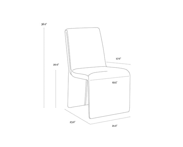 Sunpan Cascata Dining Chair - Modern Elegance with Intriguing Silhouette for Your Stylish Dining Space Moss Green