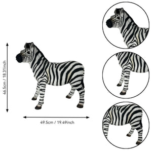 English Elm 18.31" Hand-painted Resin Zebra Statue Lifelike Wildlife Accent for Garden or Patio W5709P462749