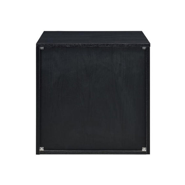 English Elm 2 Storage Drawers Nightstand Industrial Black Accent Table with Silver Pulls, Spacious Top & Hidden Storage B016P256520