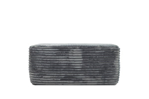 English Elm 373-001/Ottoman//Grey/Plush - Plush Grey Ottoman For Modern Living - Versatile, No Assembly, Cozy Comfort W3975P391669