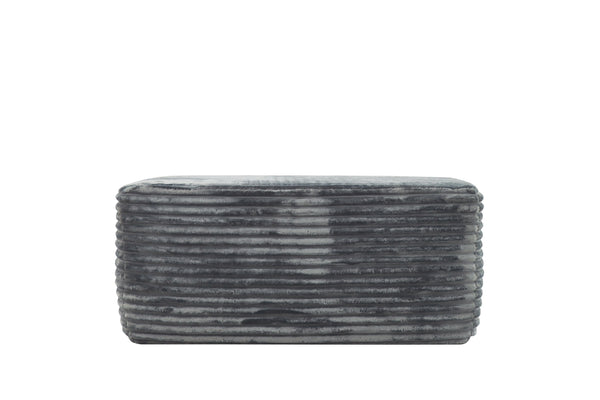 English Elm 373-001/Ottoman//Grey/Plush - Plush Grey Ottoman For Modern Living - Versatile, No Assembly, Cozy Comfort W3975P391669