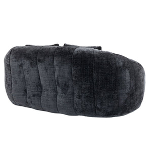 English Elm Bean Bean Bag Sofa High-Density Memory Foam Two-Seater Lounger High Back Chenille Cozy Support Black W395P181440